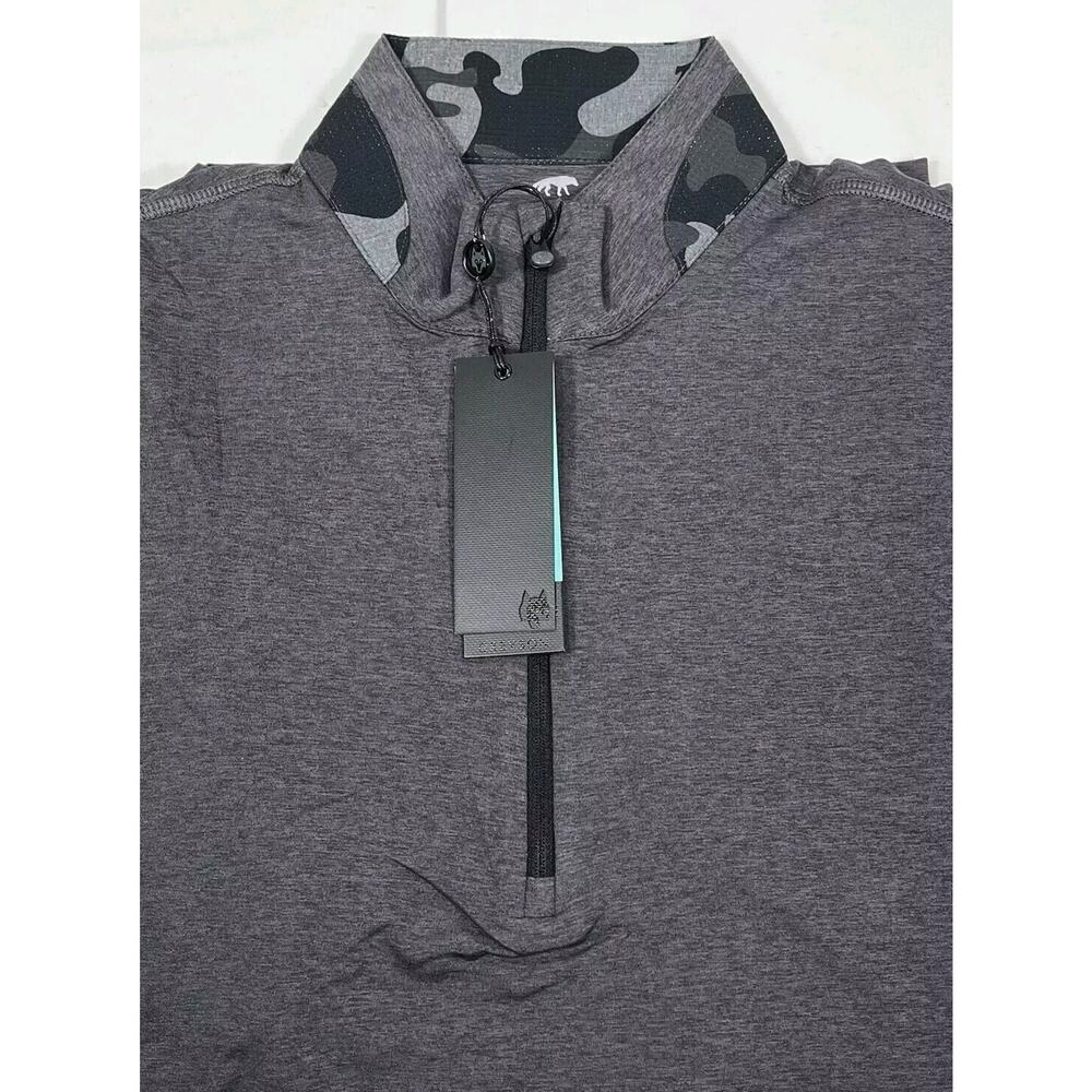 Greyson Mockneck Quarter Zip Wicking Slim Fit Men's Large Shepherd Gray NEW!! - Picture 7 of 9